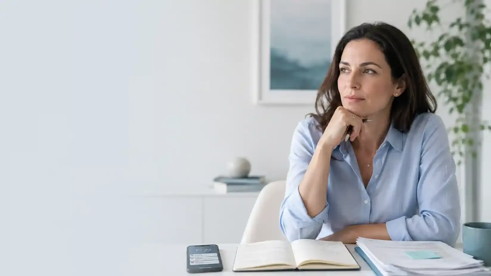 Thinking woman